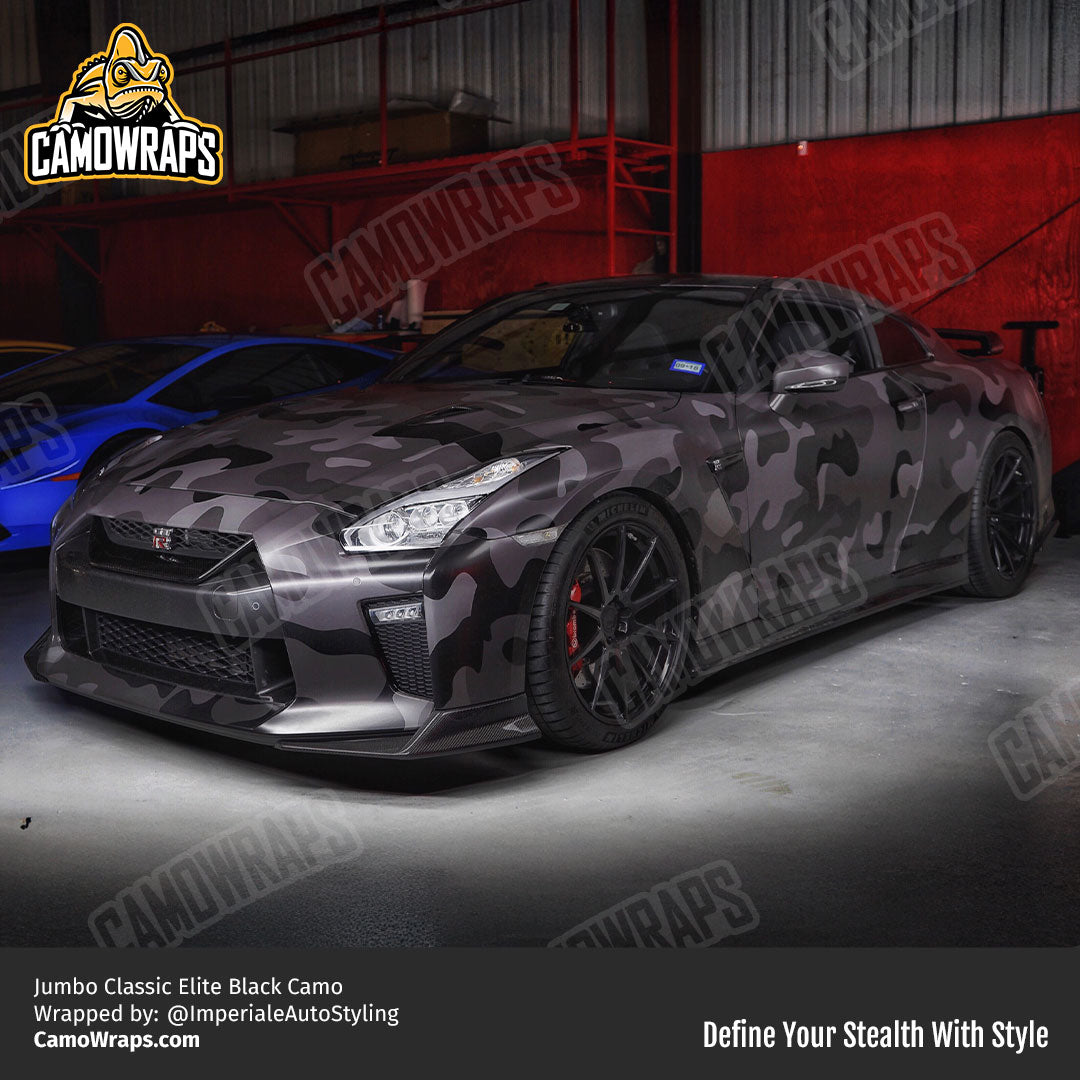 black camo nissan wrap