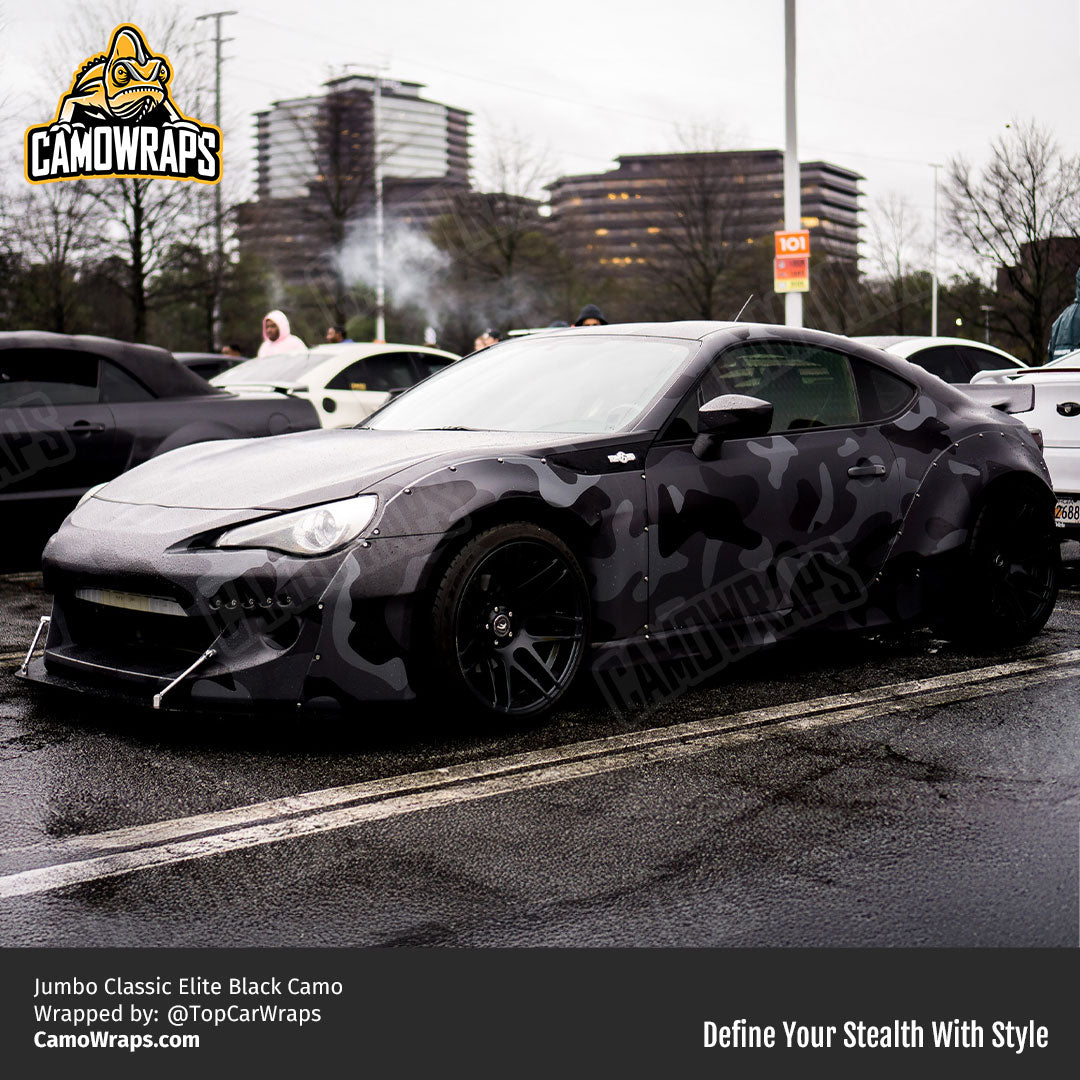 black camo car wrap