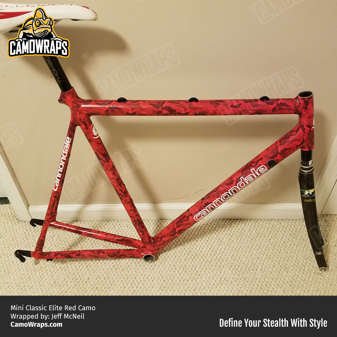 red camo bike wrap