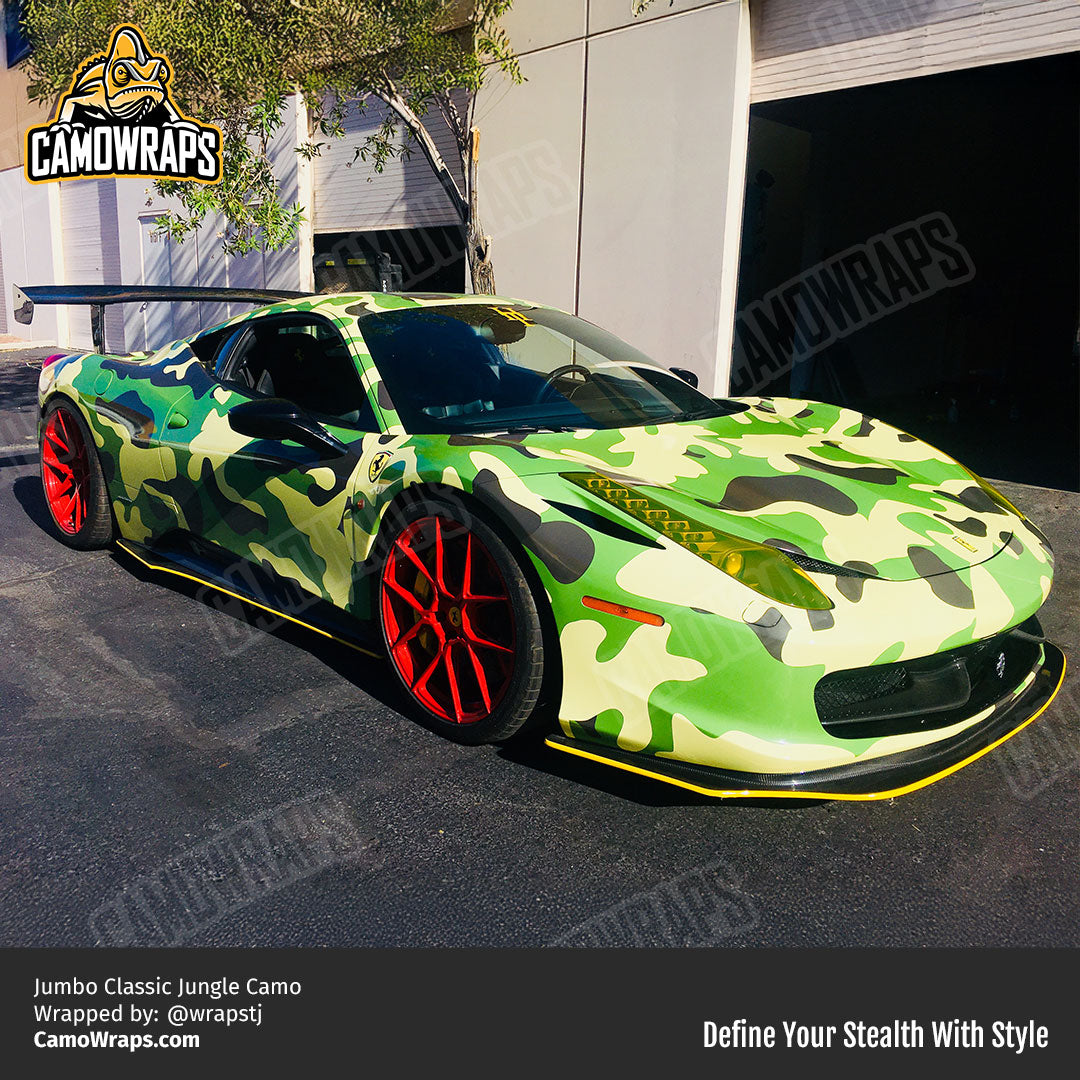 jungle camo car wrap