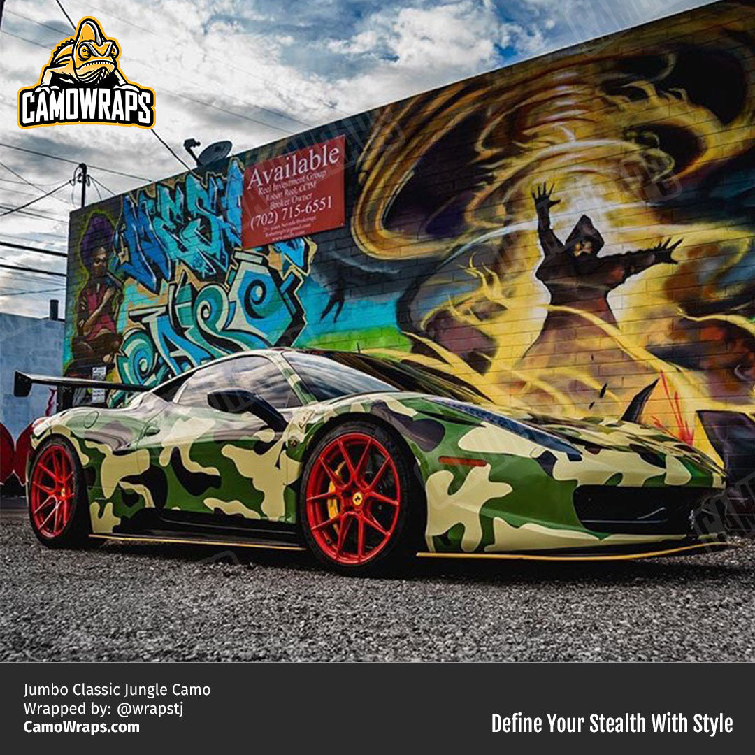 jungle camo car wrap