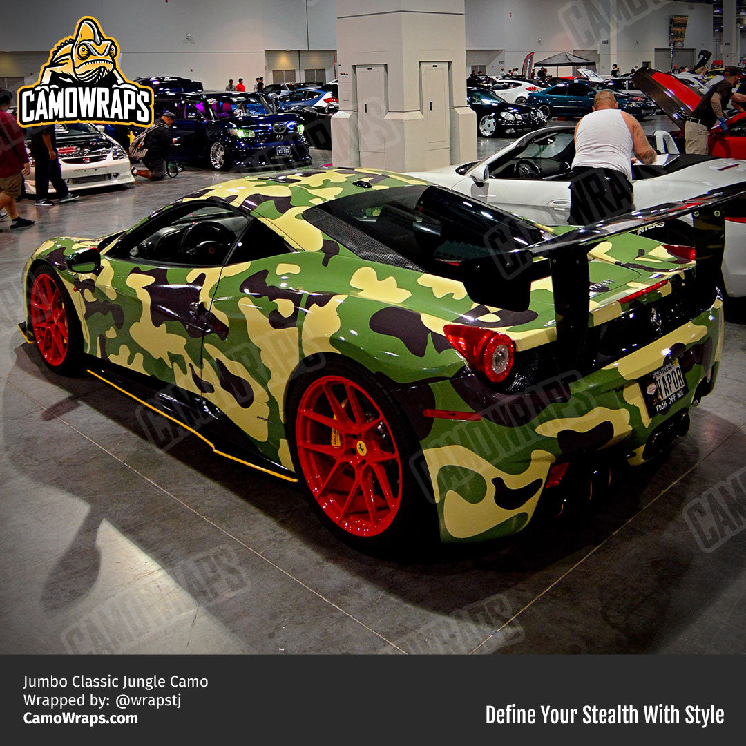 jungle camo ferrari wrap