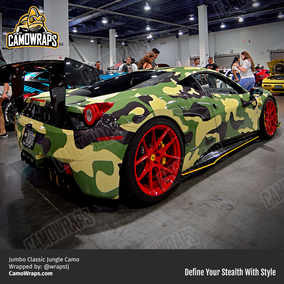 jungle camo ferrari wrap