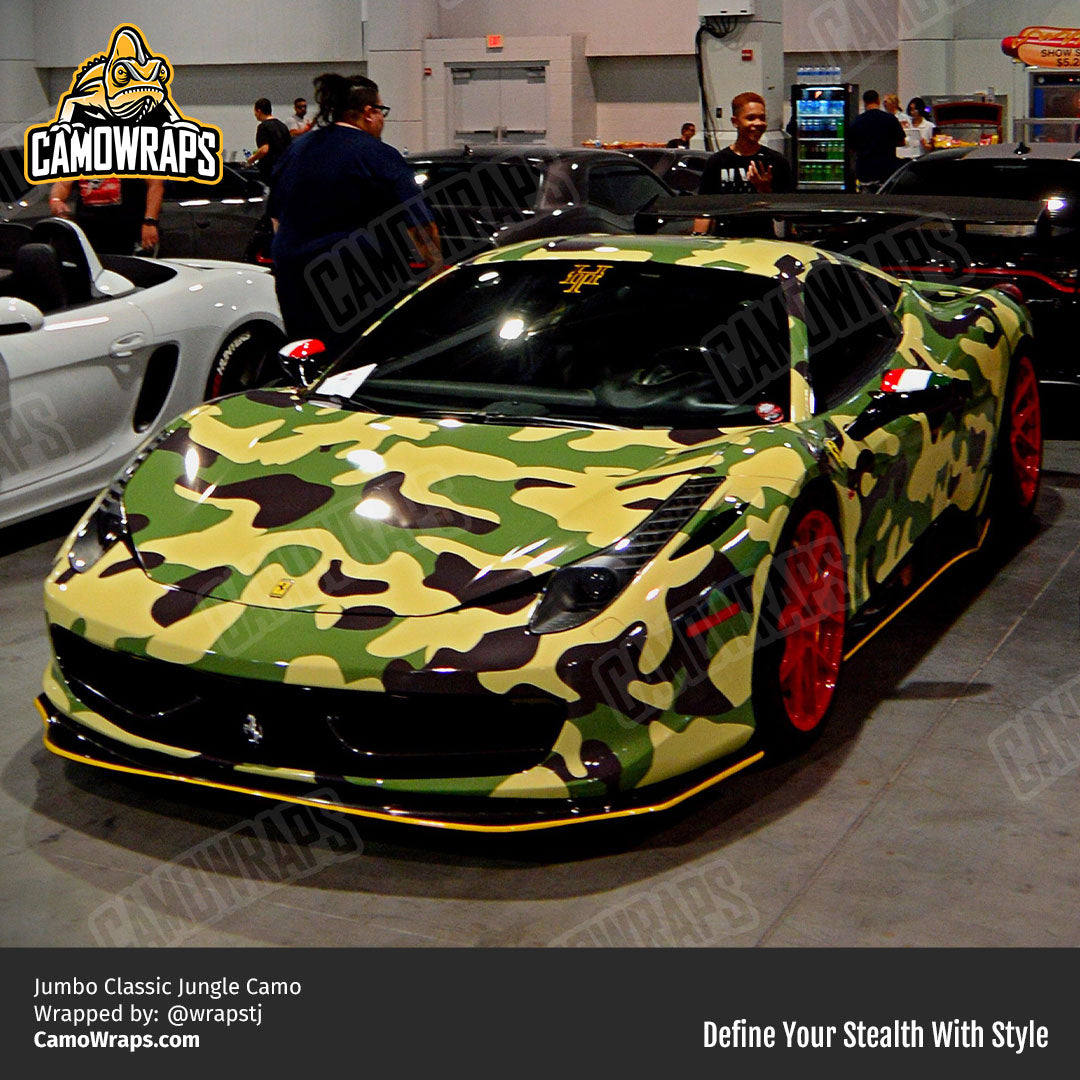 jungle camo ferrari wrap