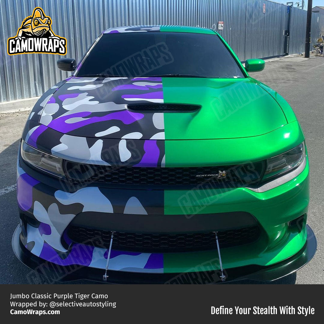 purple camo charger wrap