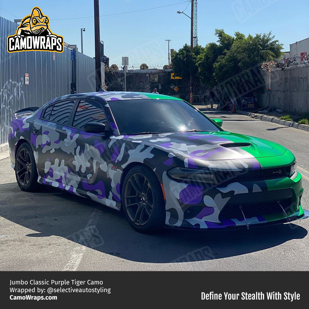 purple camo charger wrap