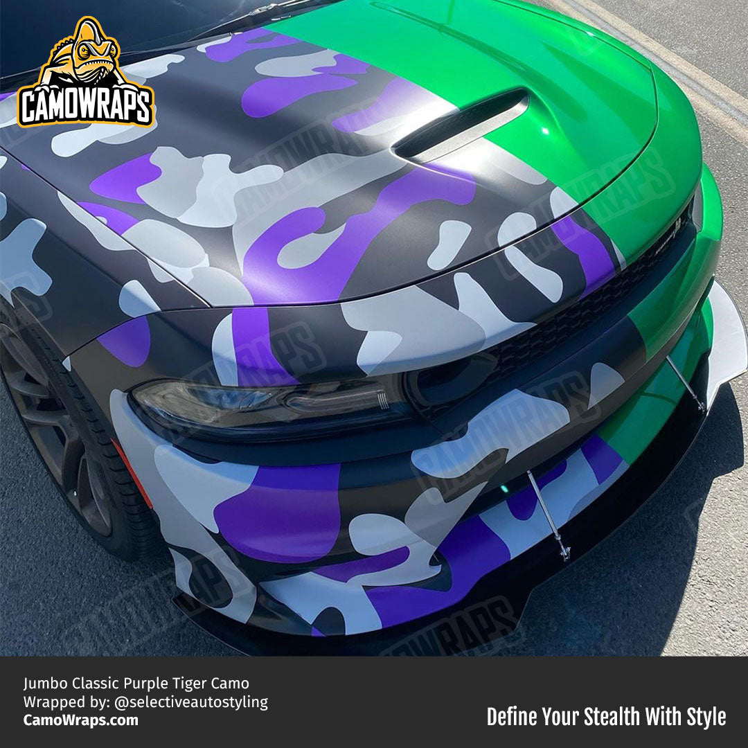 purple camo charger wrap