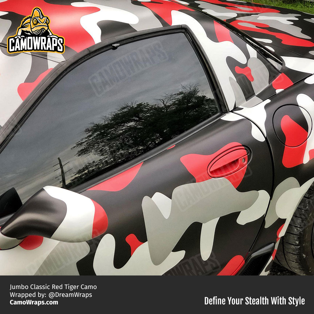 red camo corvette wrap