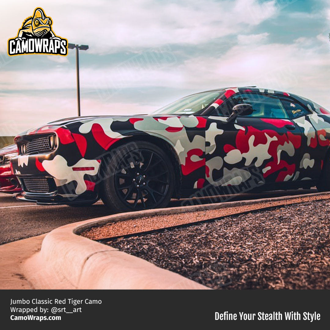 red camo challenger wrap