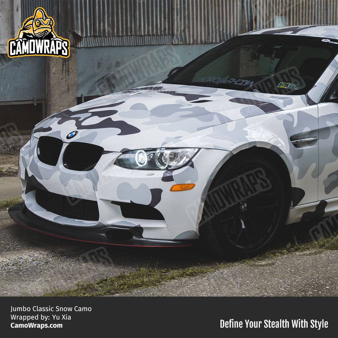 white camo bmw wrap