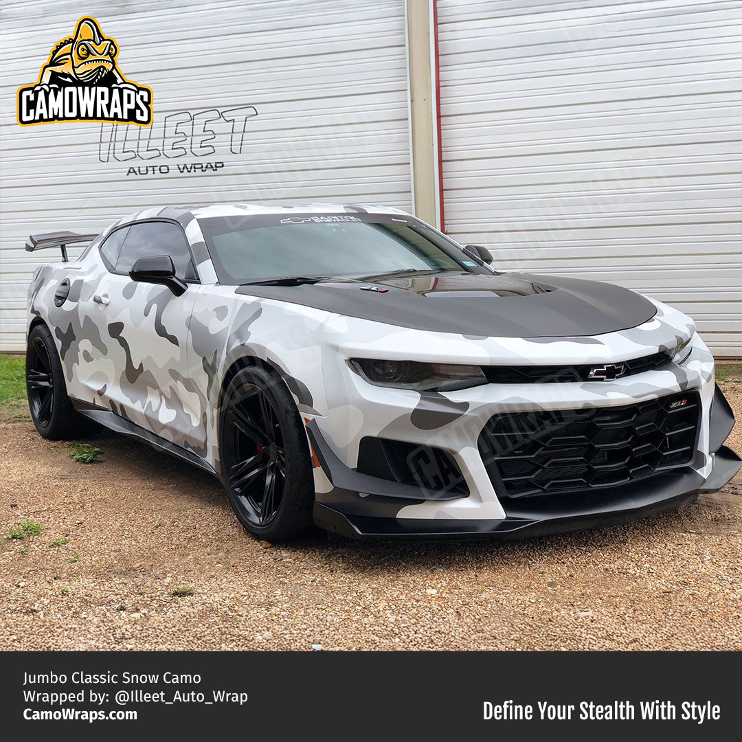 white camo camaro wrap