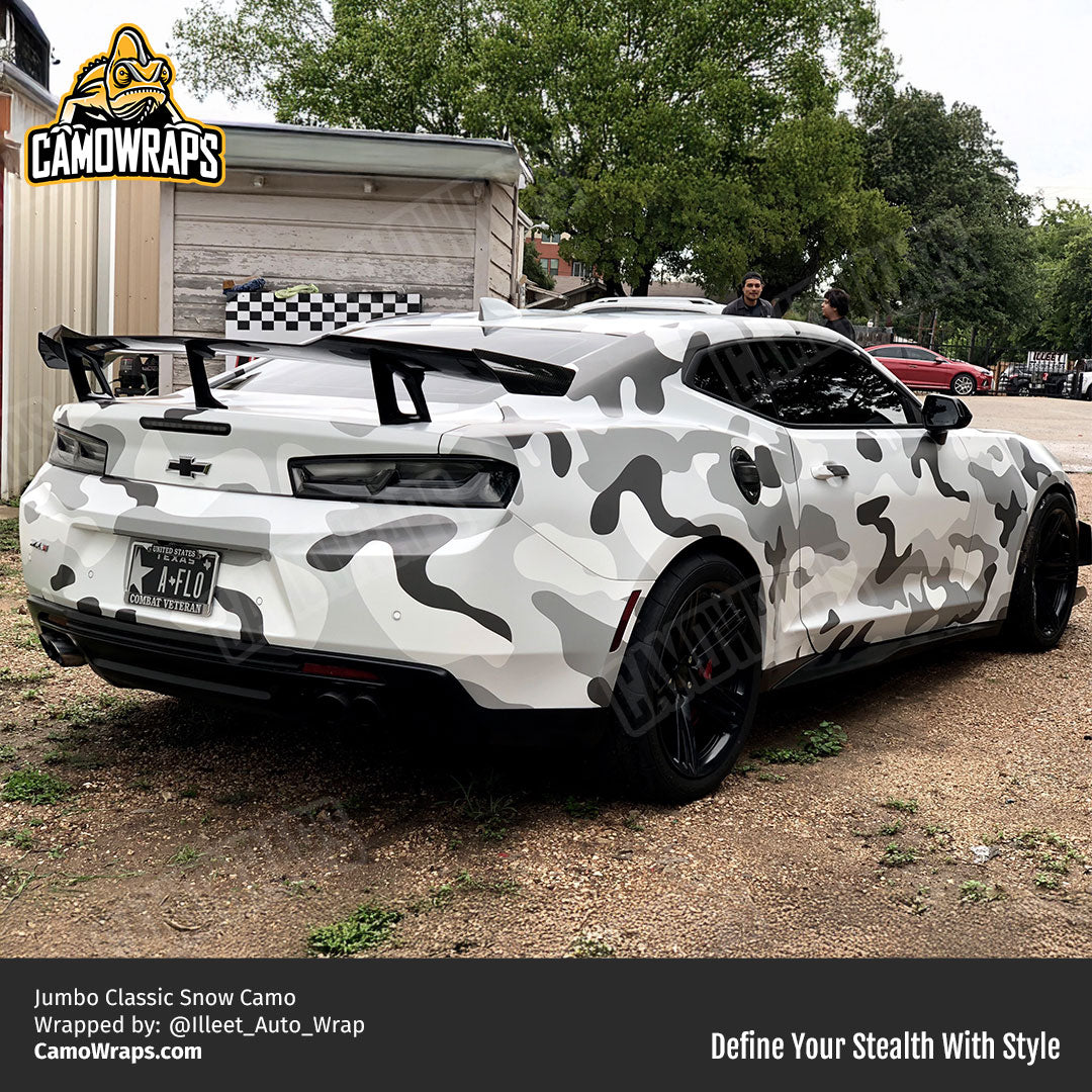 white camo camaro wrap