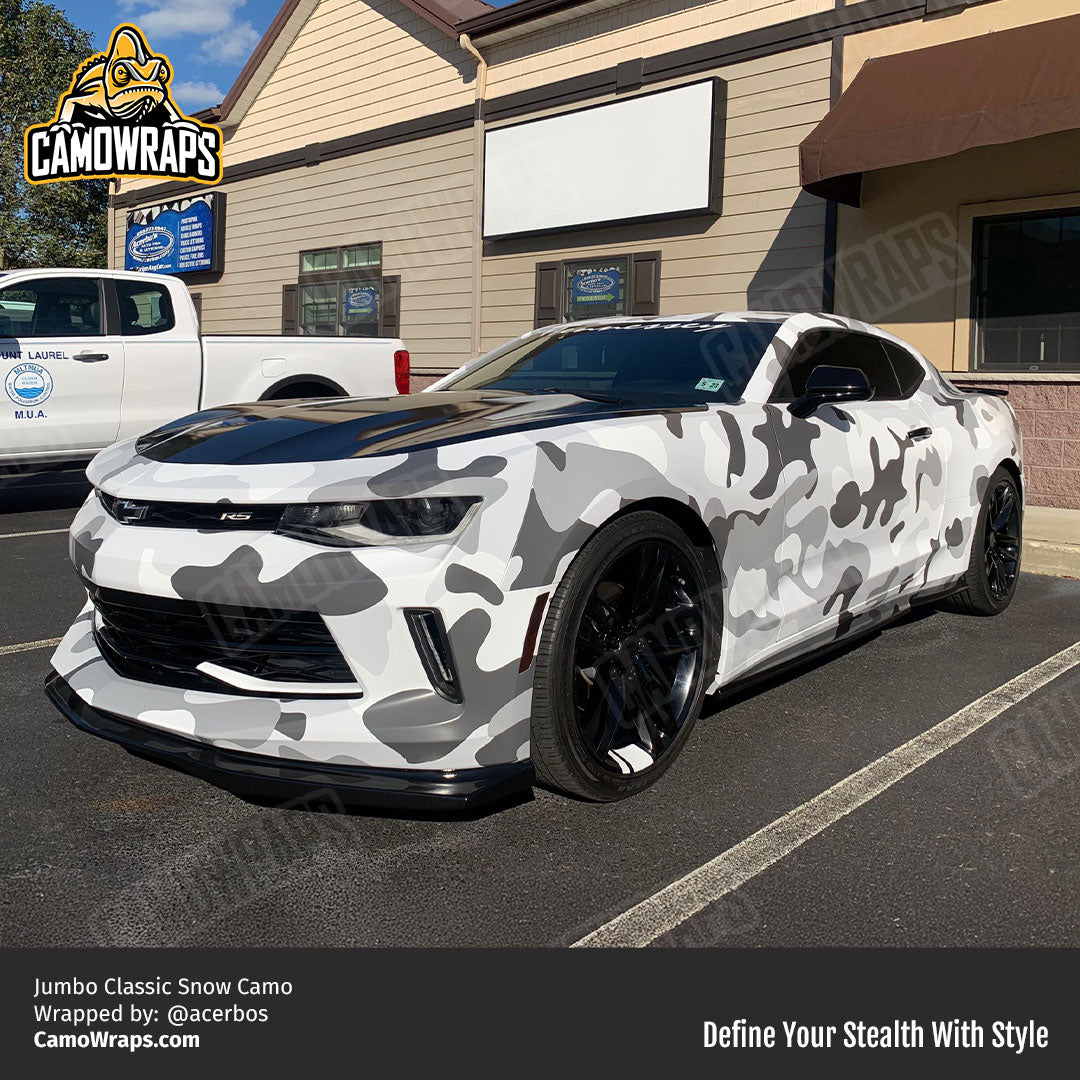 white camo camaro wrap