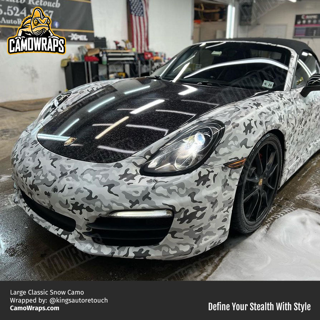 snow camo porsche wrap