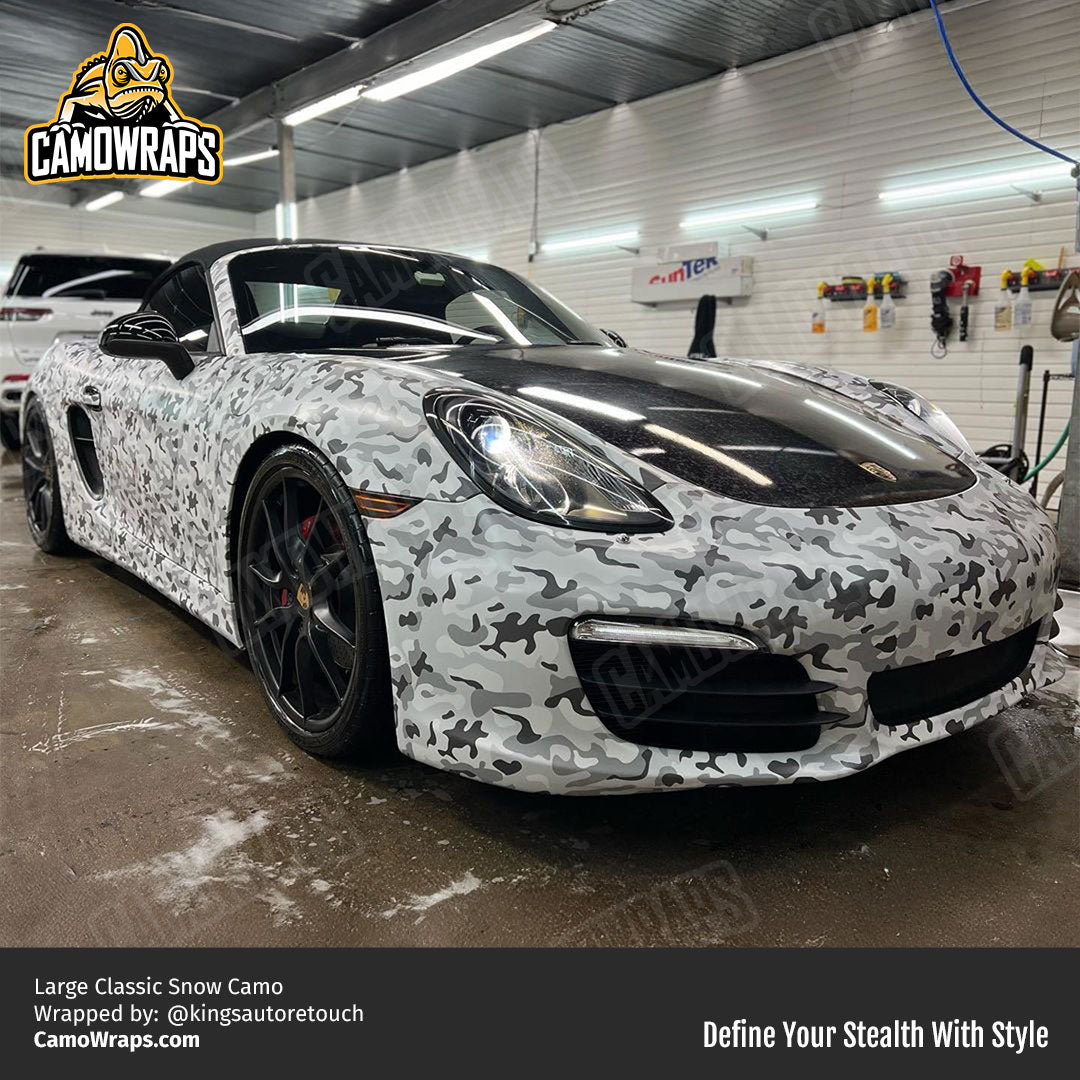 snow camo porsche wrap