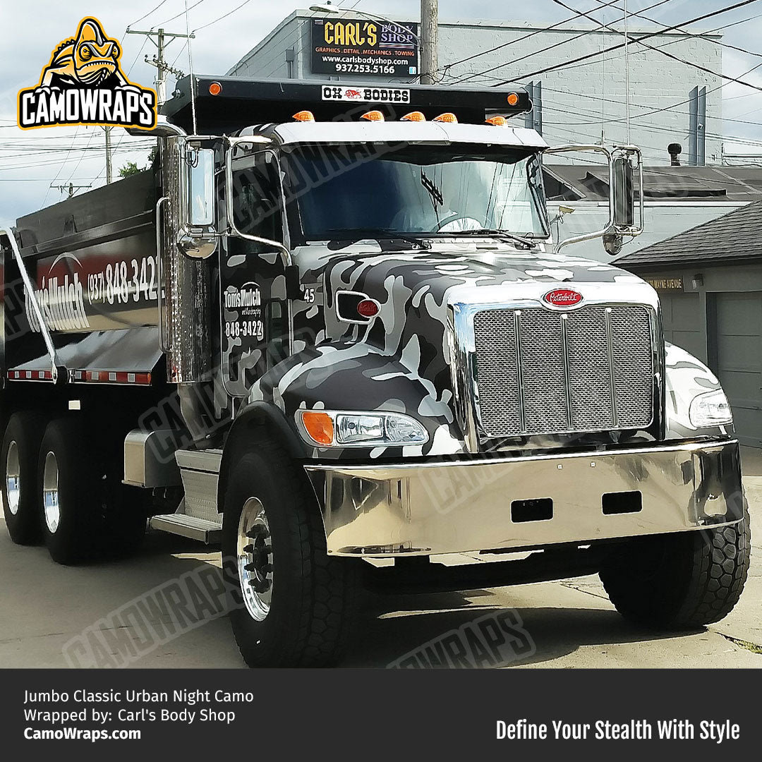 camo semi truck wrap