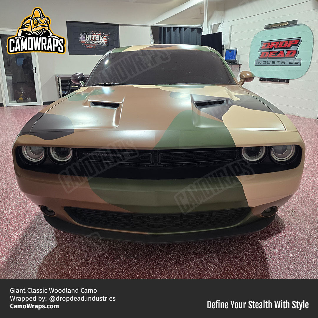 woodland camo challenger wrap