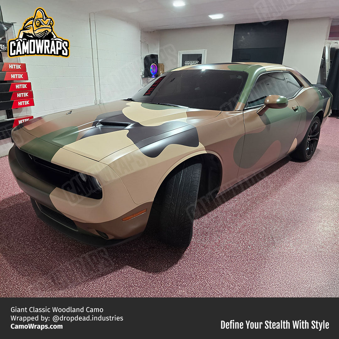 woodland camo challenger wrap