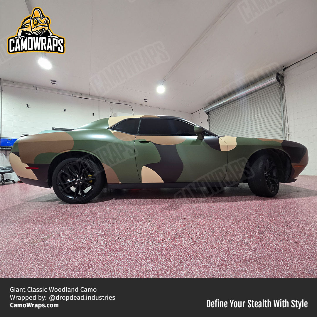 woodland camo challenger wrap