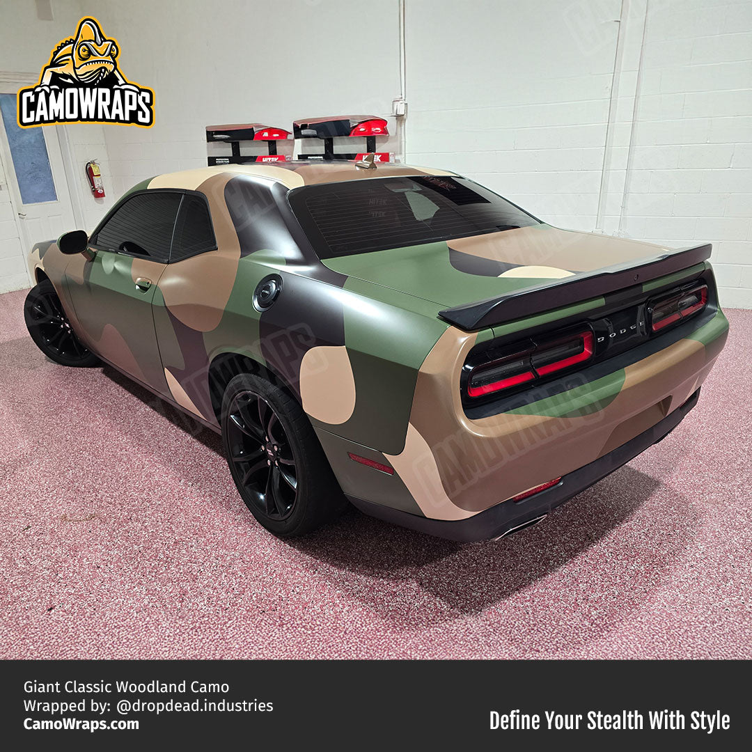 woodland camo challenger wrap