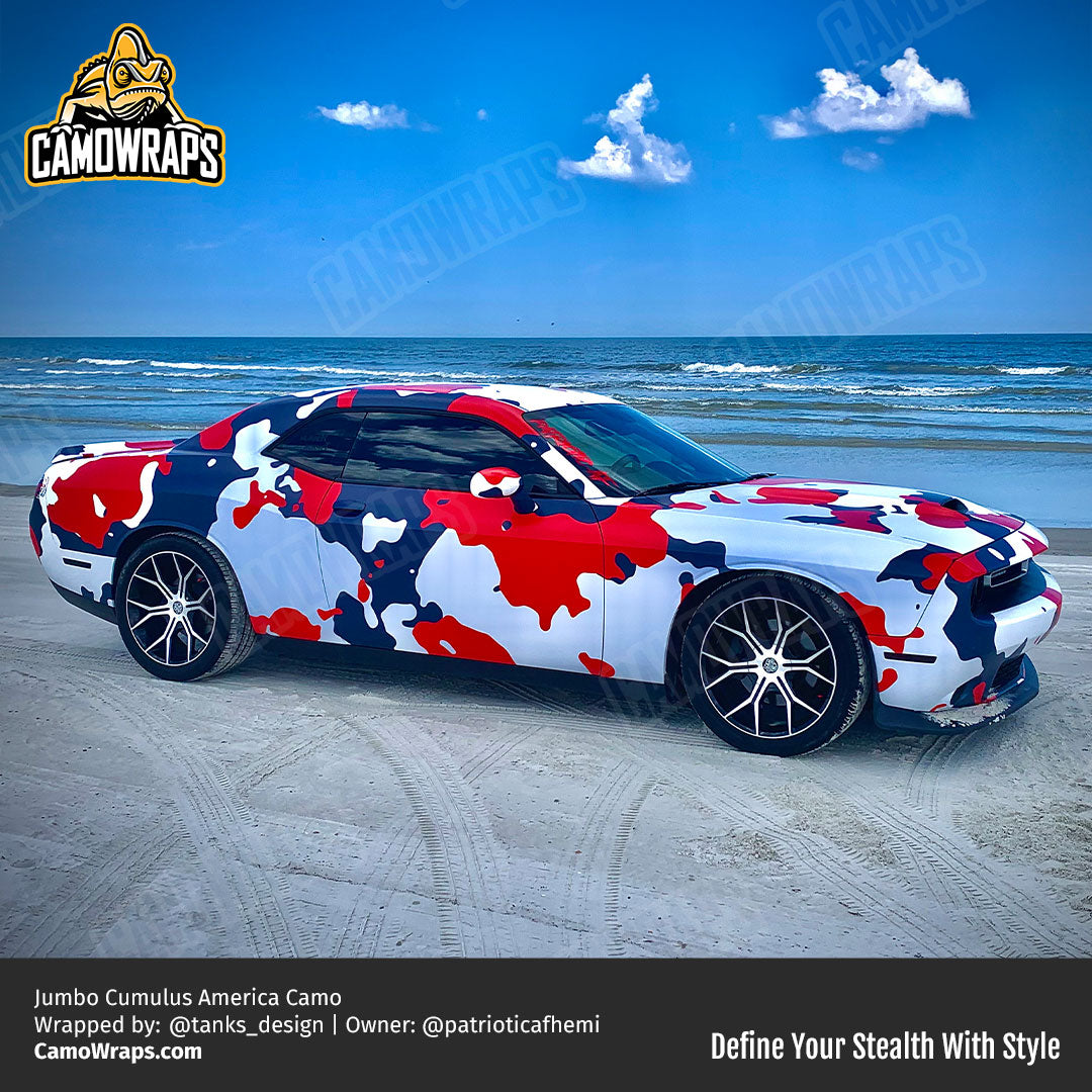 patriotic camo car wrap