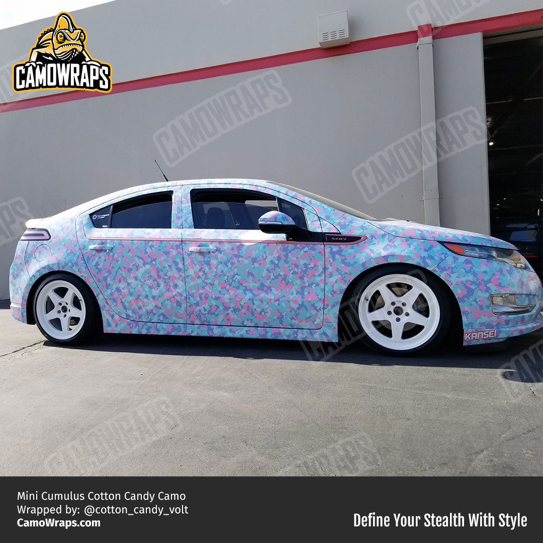 cotton candy camo car wrap