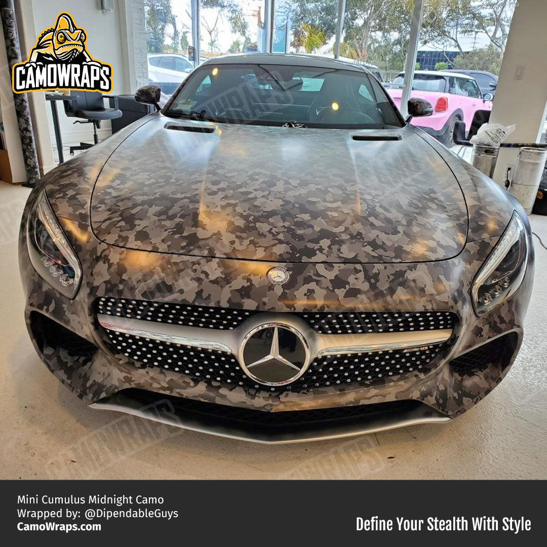 black camo mercedes wrap