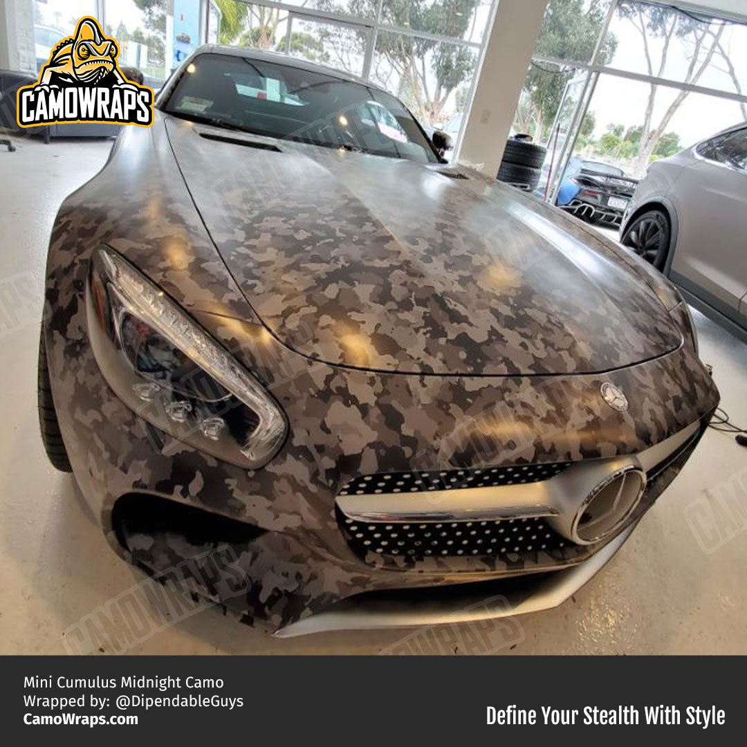 black camo mercedes wrap