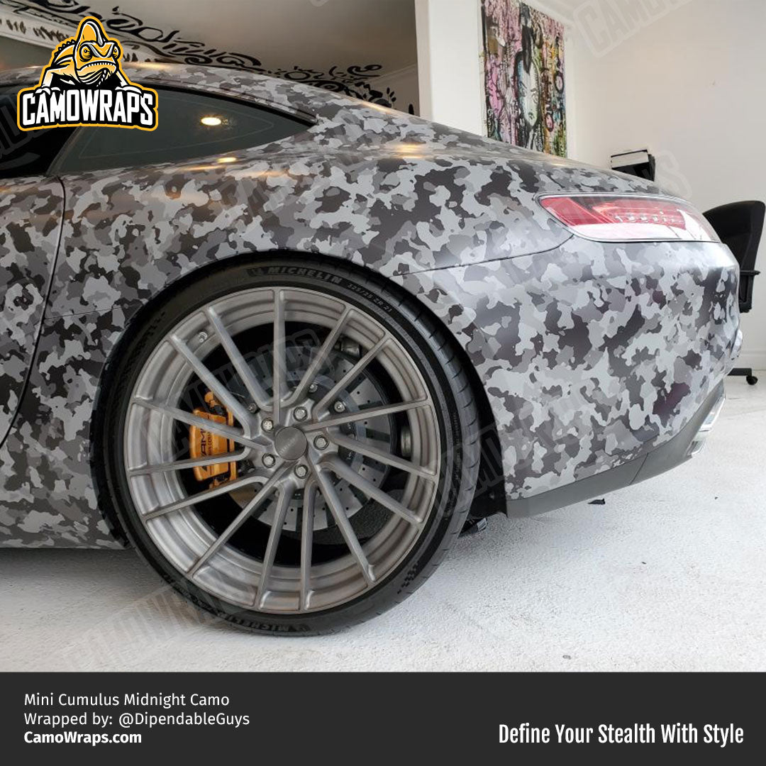 black camo mercedes wrap