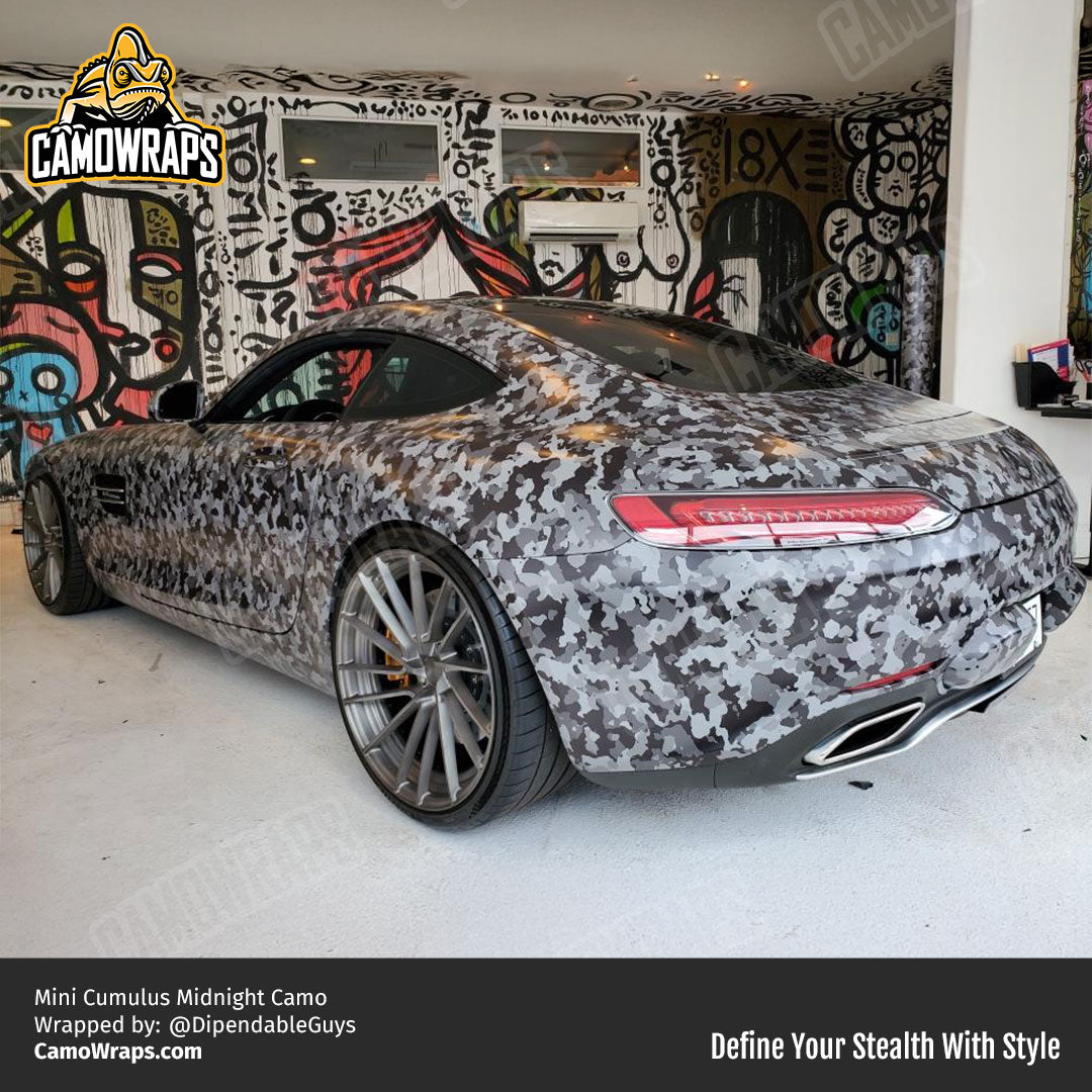 black camo mercedes wrap