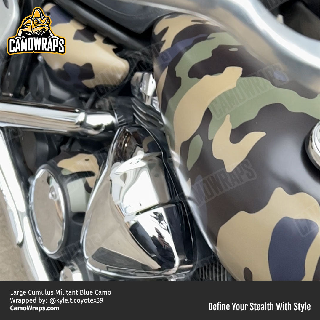 militant camo motorcycle wrap