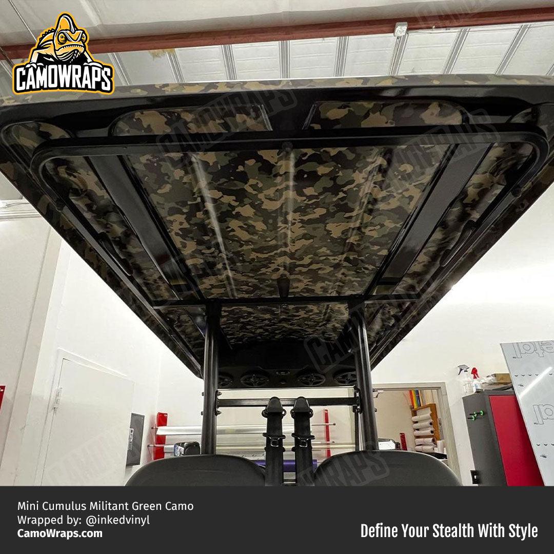 camo golf cart wrap