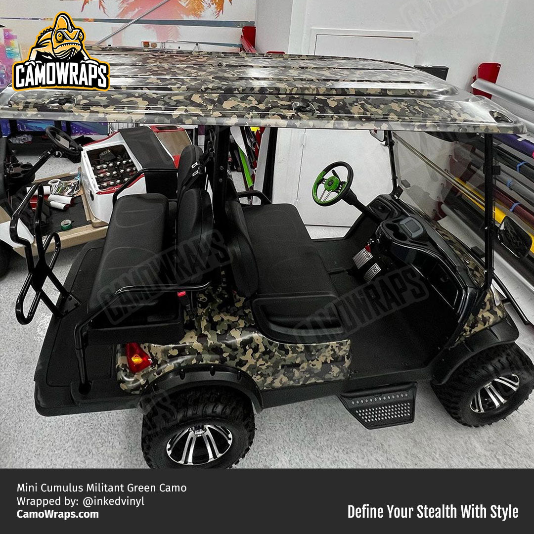 camo golf cart wrap