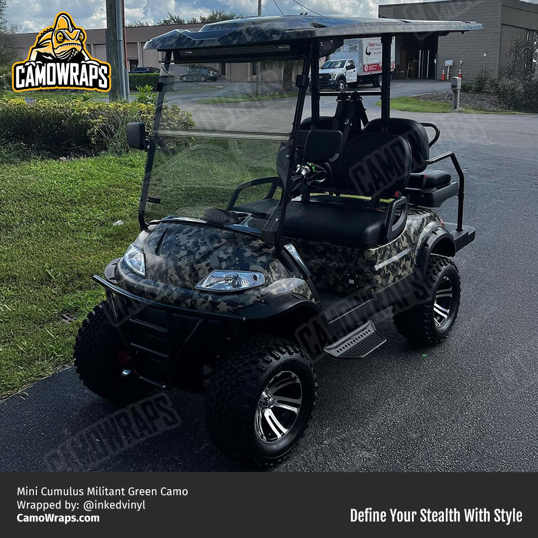 camo golf cart wrap