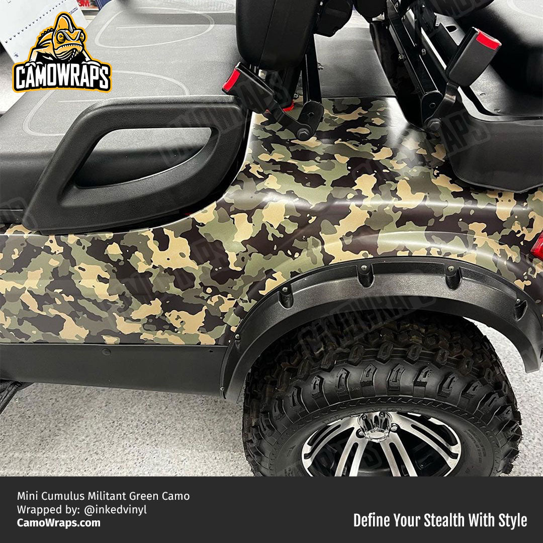 camo golf cart wrap