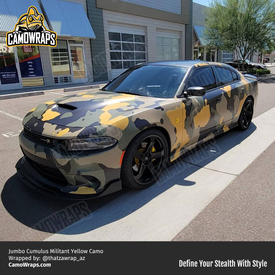 militant yellow camo charger wrap