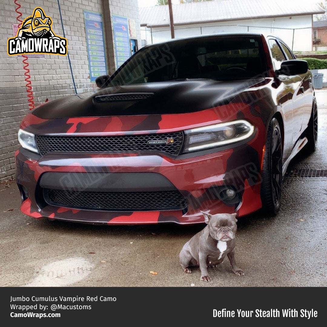 dark red camo charger wrap