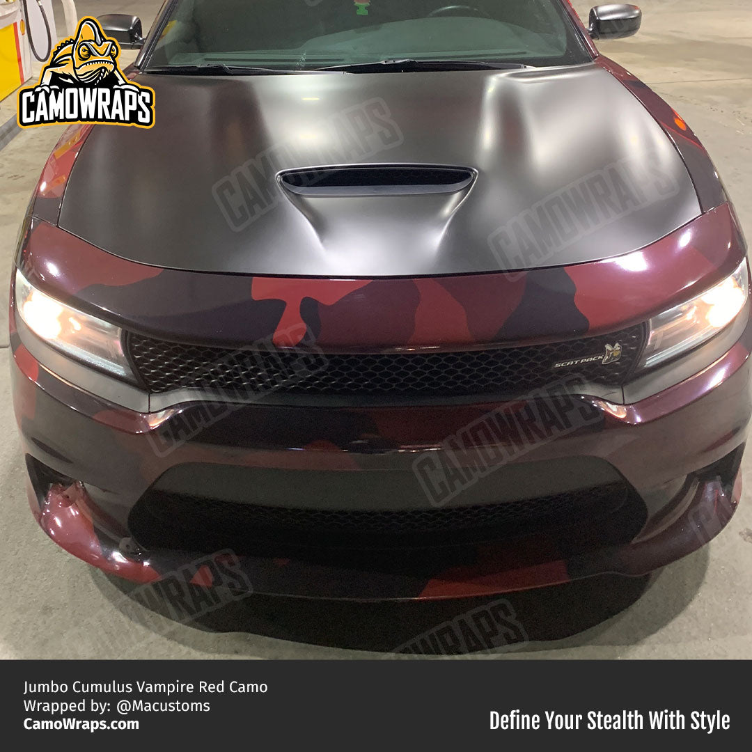dark red camo charger wrap