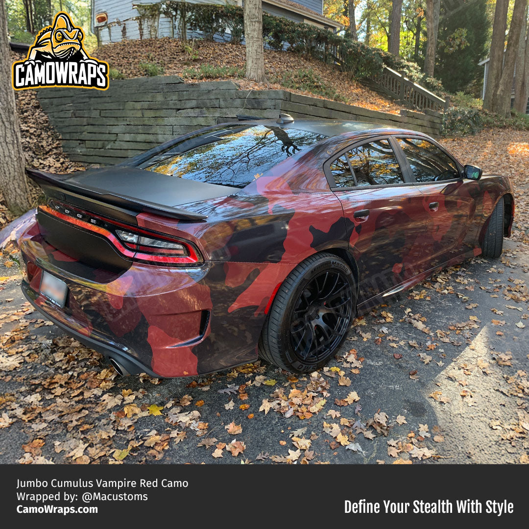 dark red camo charger wrap