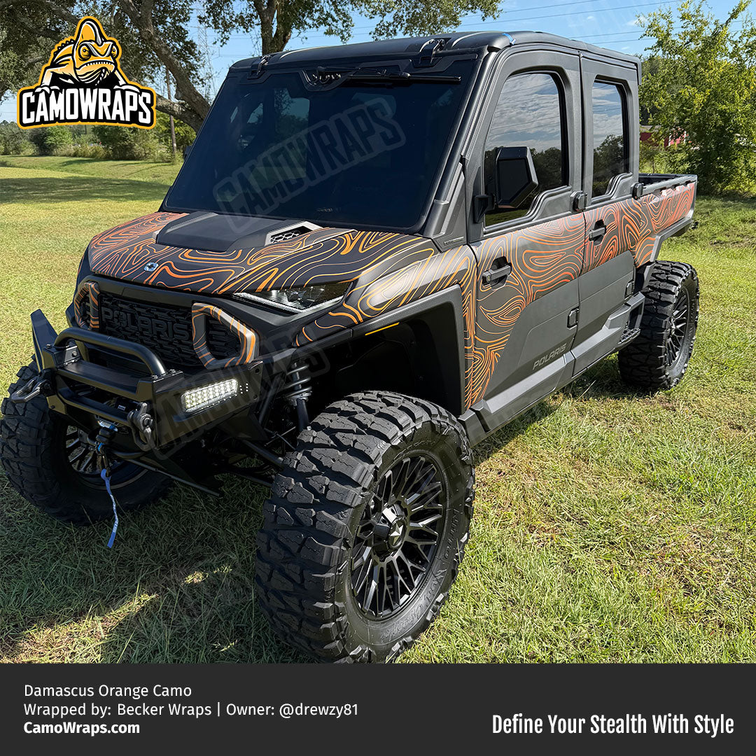 Damascus Orange Camo UTV Wrap