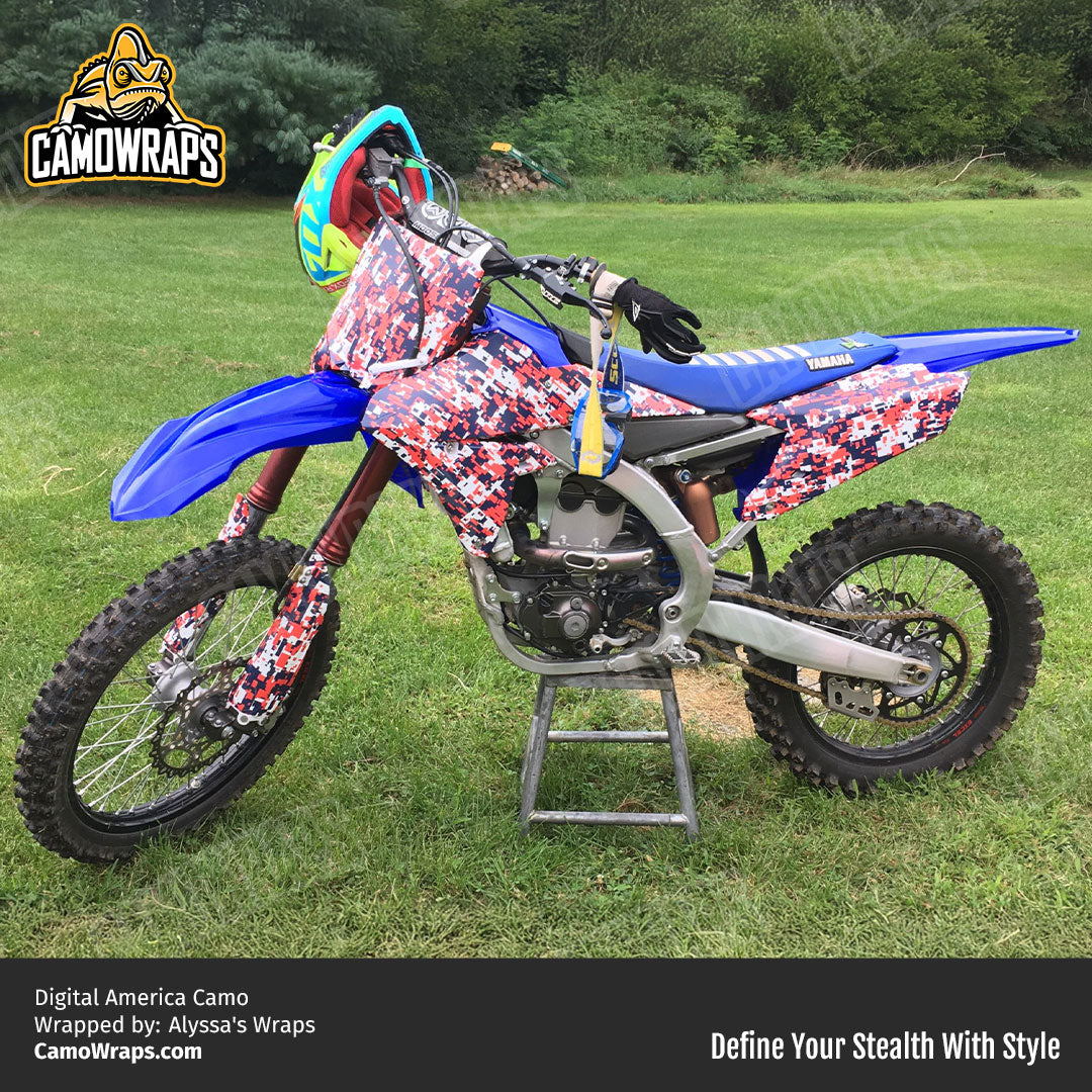 patriotic digital camo motorcycle wrap