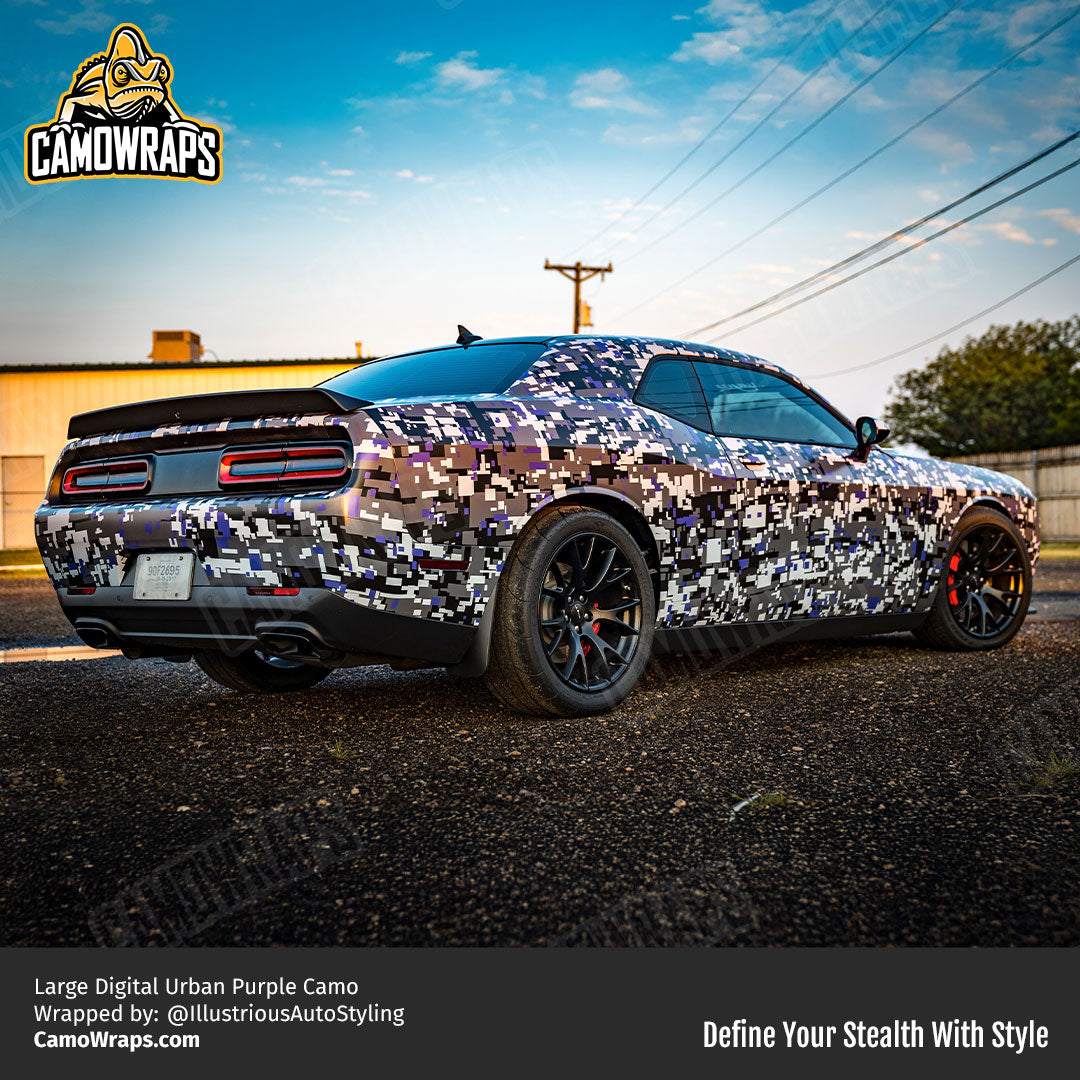 purple camo challenger wrap