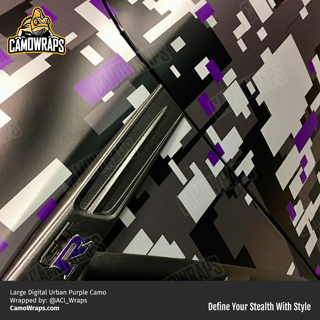 purple camo car wrap