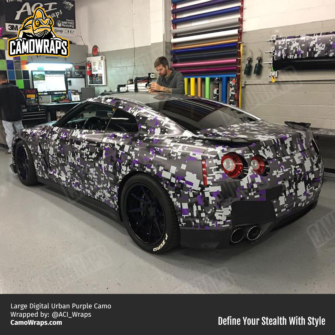 purple camo nissan wrap