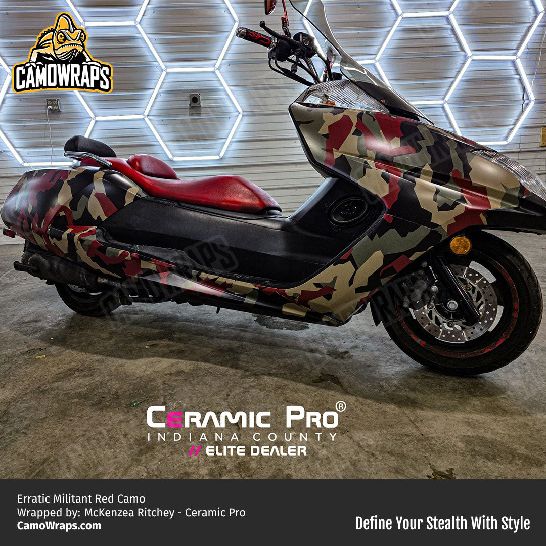 erratic camo scooter wrap