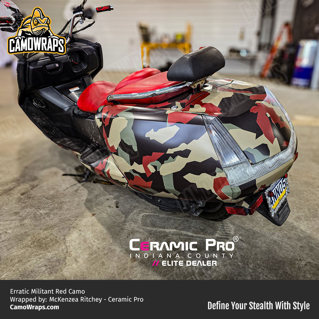 erratic camo scooter wrap