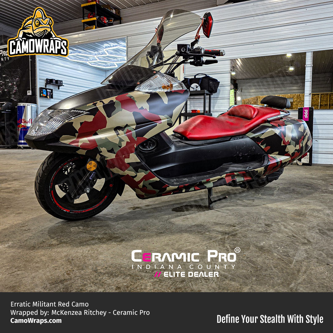 erratic camo scooter wrap