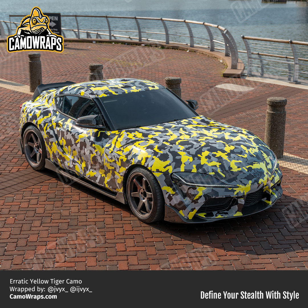 yellow camo toyota wrap