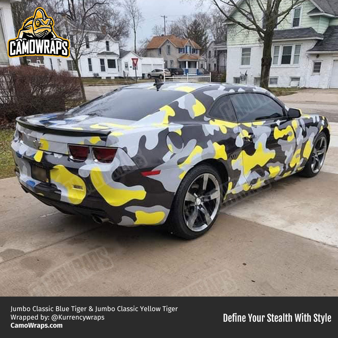 yellow camo camaro wrap