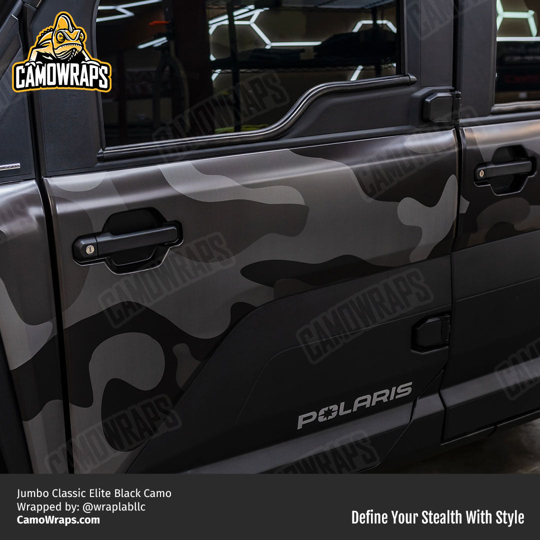 black camo polaris utv wrap